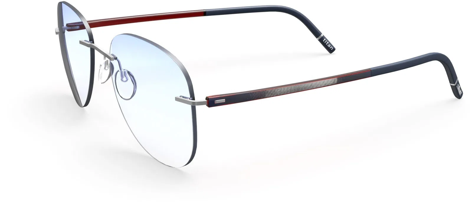 Silhouette The Wave Color Groove Demo Rimless 5567 Eyeglasses - view 97